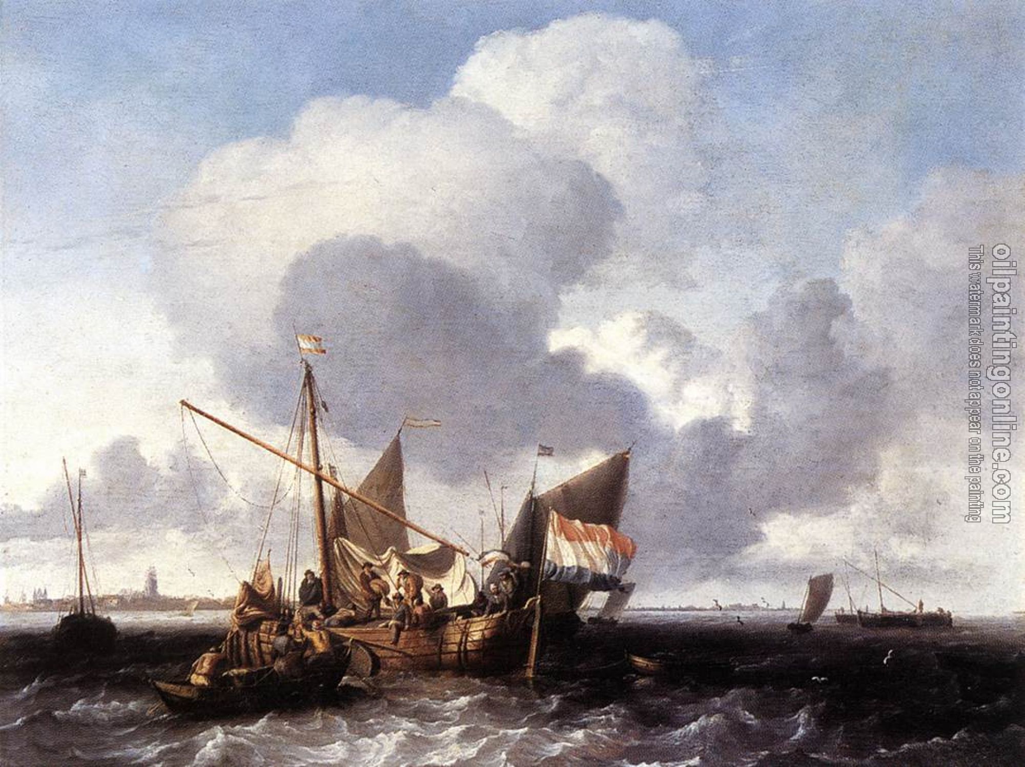 Backhuysen, Ludolf - Ships on the Zuiderzee before the Fort of Naarden